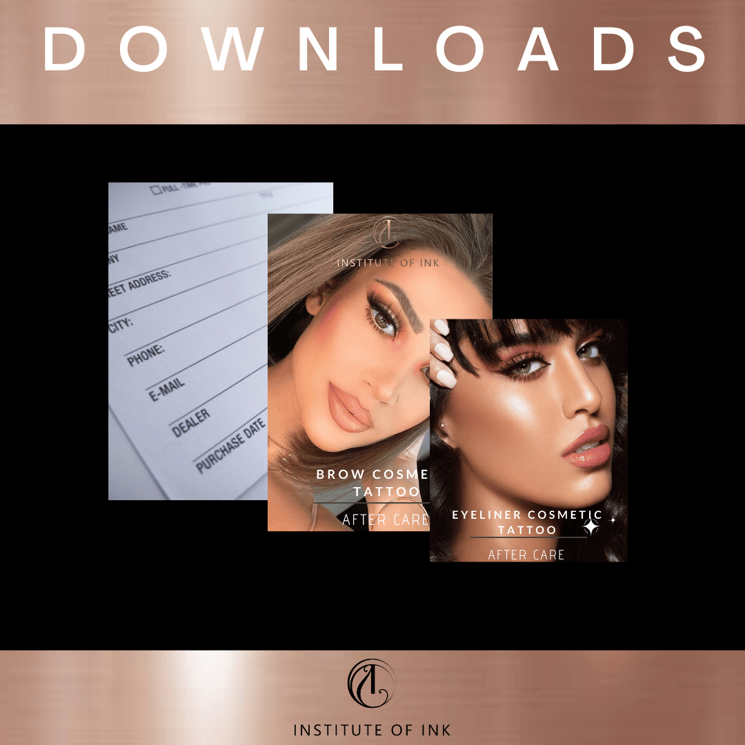 Access essential resources for cosmetic tattoo professionals at the Institute of Ink. Download guides, forms, and aftercare instructions to streamline your practice and ensure top-notch client care. Enhance your skills and results with our comprehensive selection of professional tools.