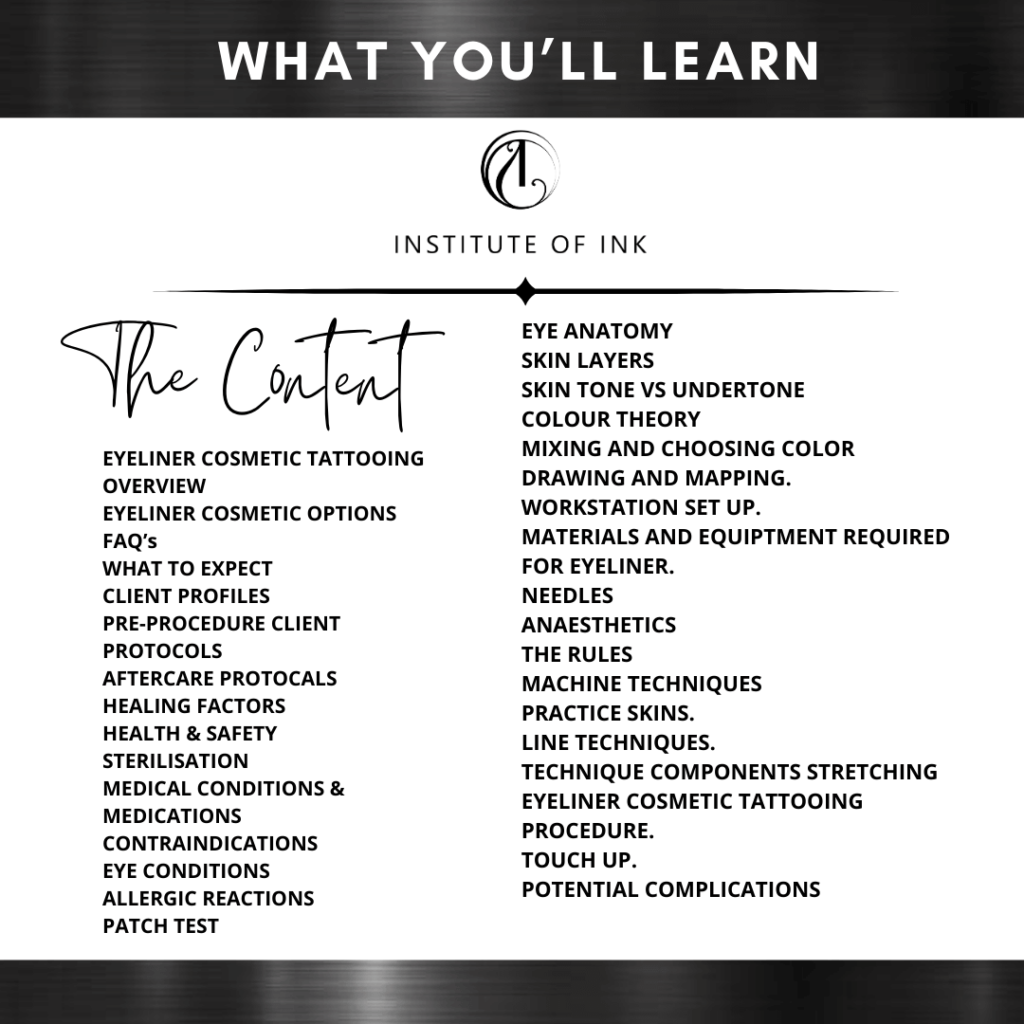 Online eyeliner cosmetic tattoo content www.instituteofink.com