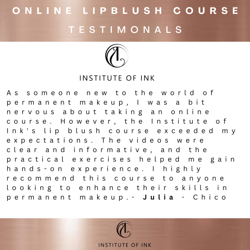 Leading Lip cosmetic tattoo courses online with Institute of Ink