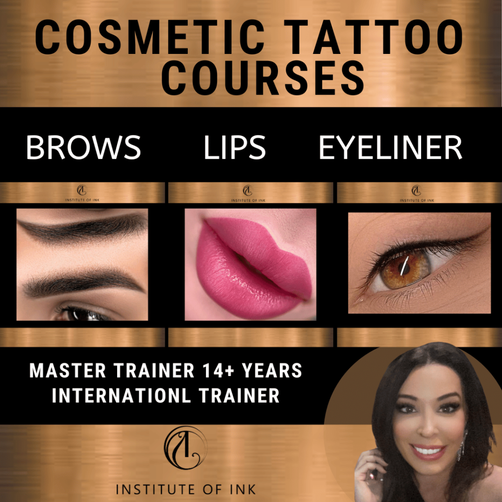 Cosmetic tattoo courses with institute of ink. Online and in person courses