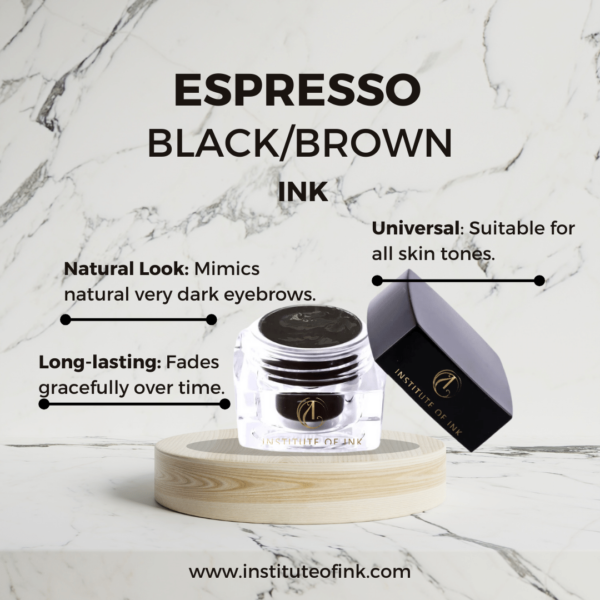 Espress Cosmetic Tattoo pigment black brown www.insttituteofink.com