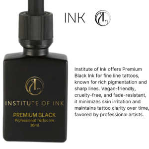 Premium Black Fine Line Tattoo Ink – 30 ml by Institute of Ink