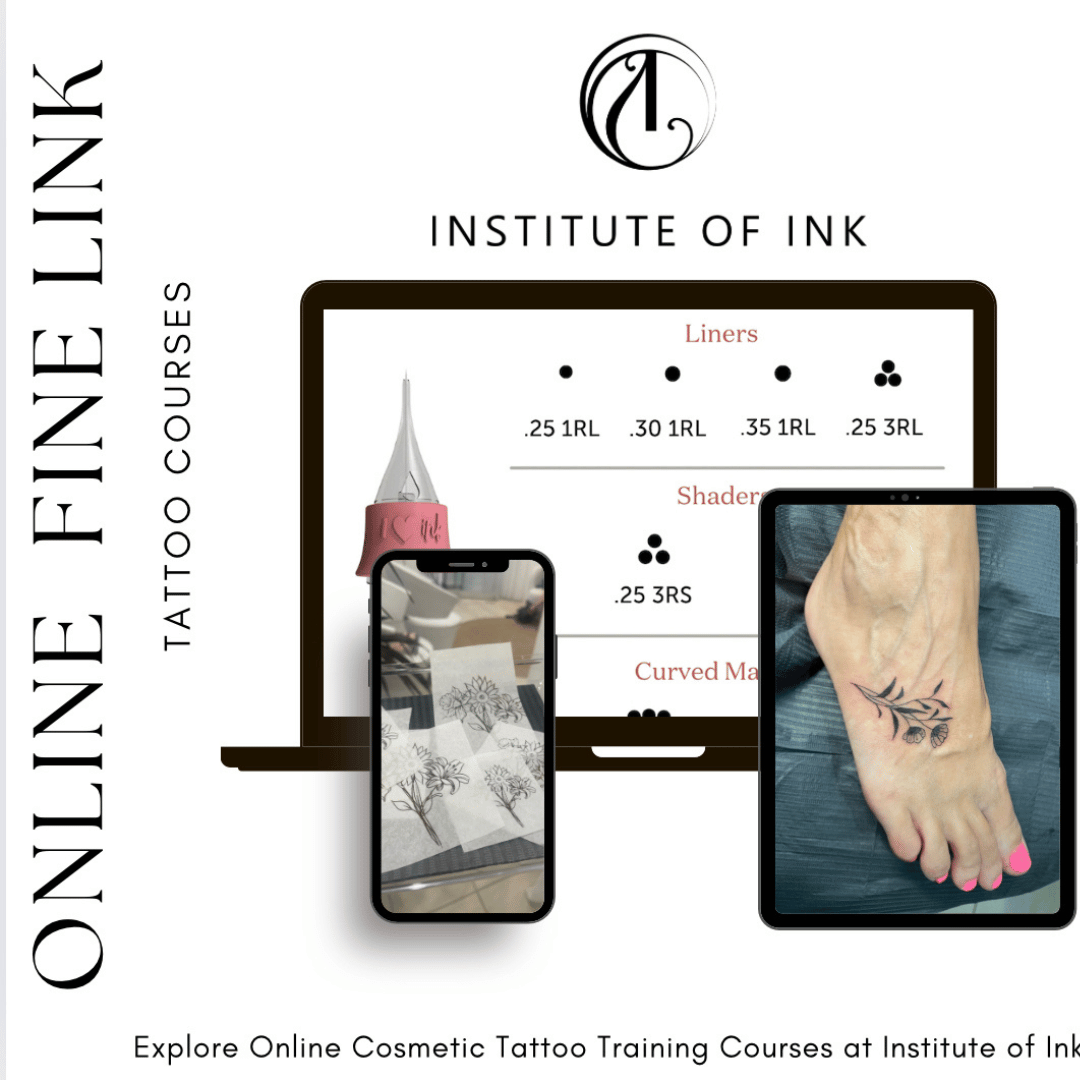 Online fine line tattoo course with Institute of ink