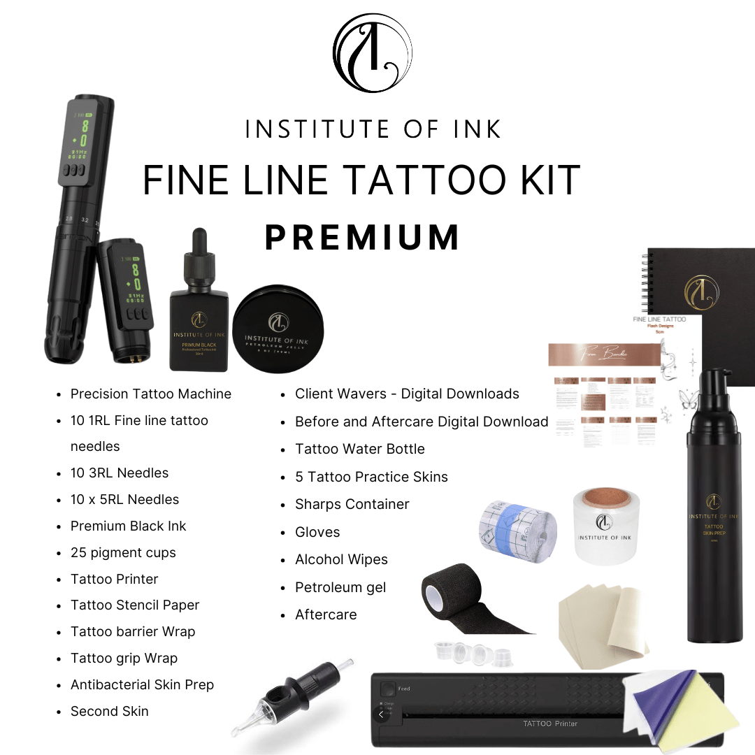 Lite Fineline tattoo kit content Institute of Ink