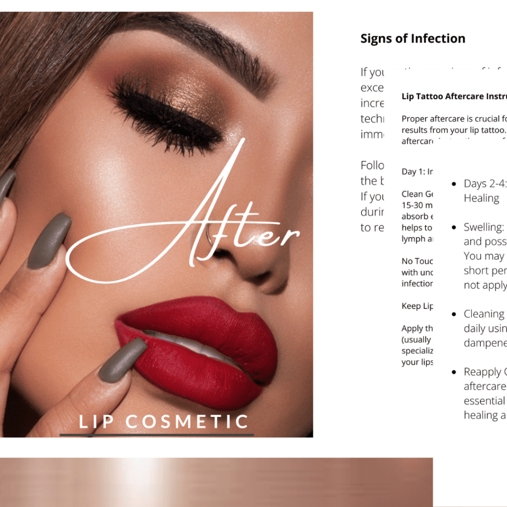 Lip Cosmetic tattoo aftercare downloads