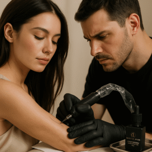 Fine Line tattoo course model