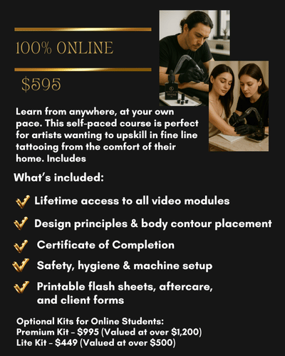 online fineline tattoo course Institute of Ink