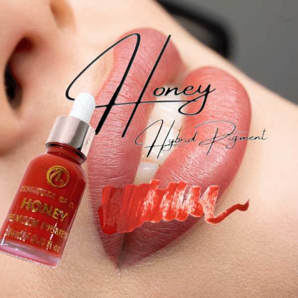 Honey is a warm nude hybrid lip pigment that heals to a soft peachy tone. Ideal for lip blush tattooing and warming cool-toned lips with golden, natural-looking results.