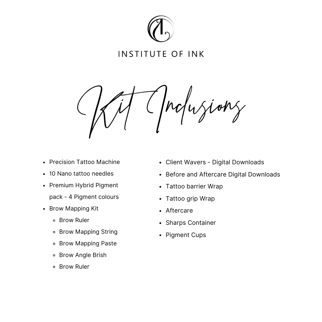 Nano Brow kit content Institute of Ink