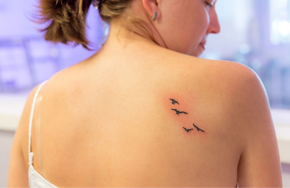 Fresh fine line tattoo – delicate linework detail