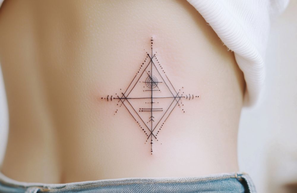 Healed fine line tattoo — crisp lines after 6 weeks