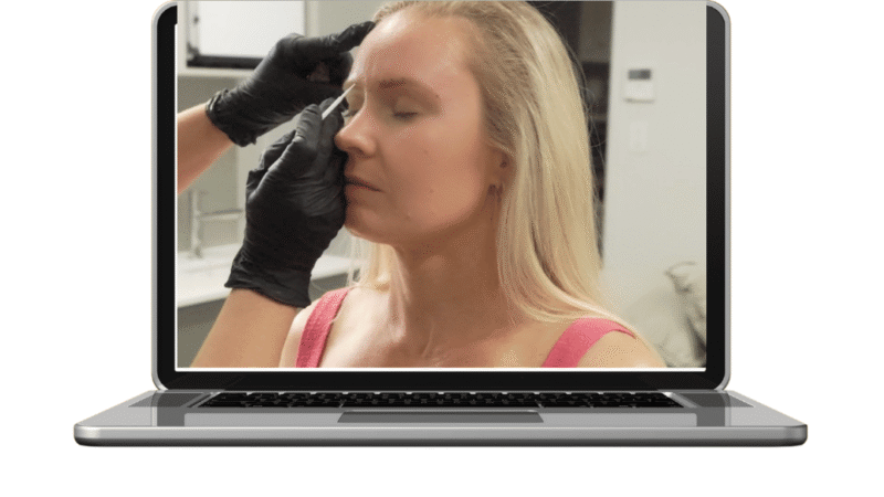 Brow mapping, Pigment mask, online ombre and powder brow tattoo