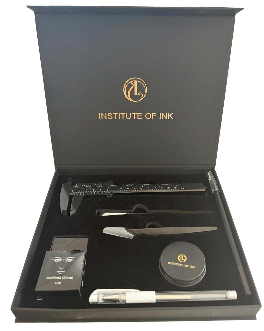 Institute of Ink Complete Professional Brow Mapping Kit with Brown Brow Pencil and White Gel Pen